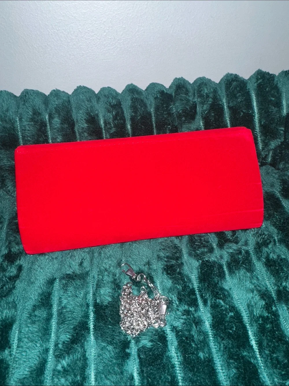 Red Envelope Clutch Wristlet - Sleek Evening Accessory